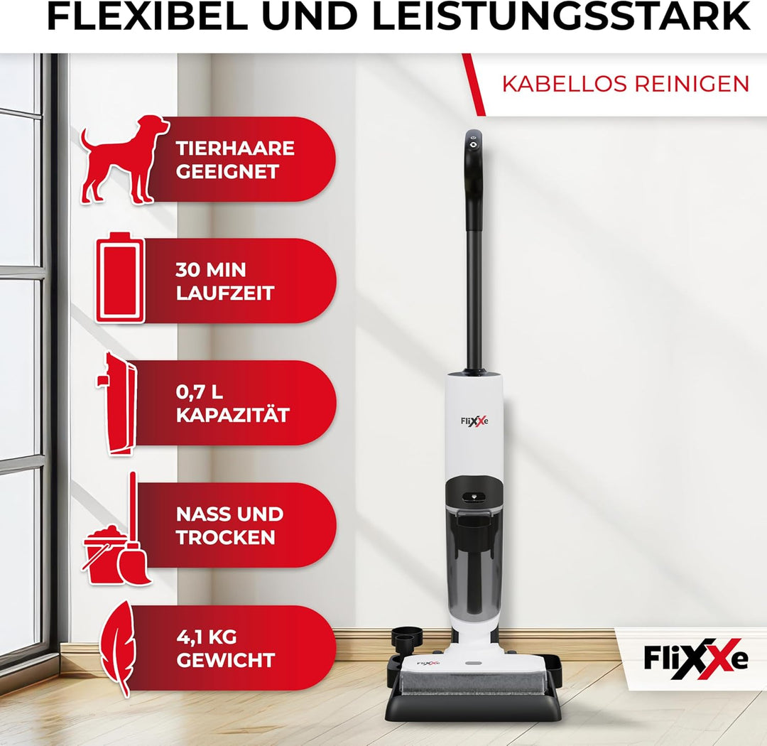 2x2 Nass Trockensauger - Staubsauger mit Wischfunktion [DEUTSCHE Marke] - Saugwischer Wischsauger ka