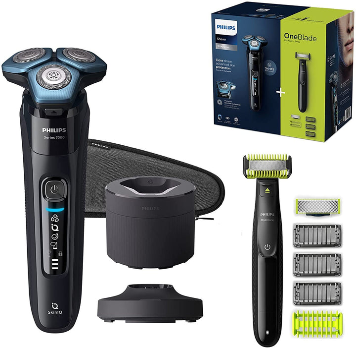 Philips S7783/78 Shaver Series 7000 Elektrischer Nass- und Trockenrasierer mit Präzisionsmessern aus