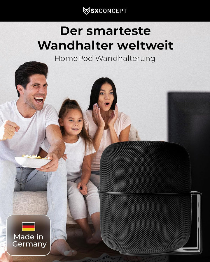 SX-Concept Wandhalterung für Apple HomePod | Gerade-Variante | Minimalistisches Design | geringer Wa