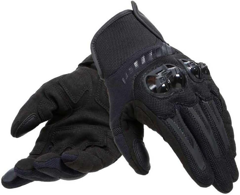 Dainese Mig 3 Air Tex Gloves, Motorradhandschuhe Sommer mit Protektoren, Herren, Schwarz/Schwarz, XS