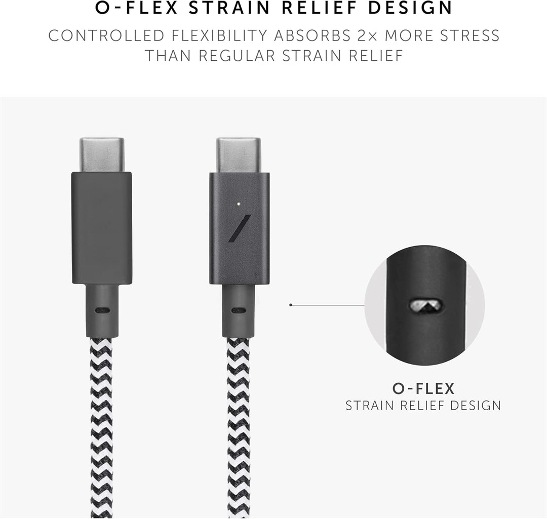 Native Union Type-C Belt Kabel Pro - 240 W USB-C auf USB-C 2.4m Ultrastarkes Ladekabel kompatibel mi
