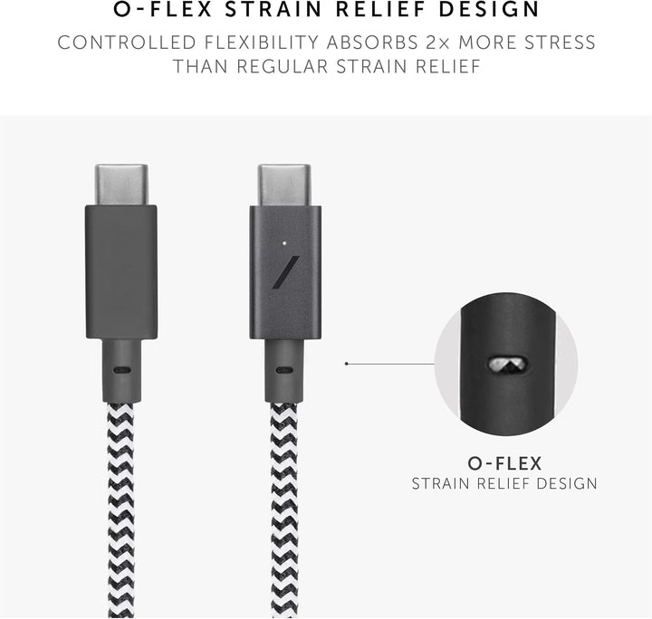 Native Union Type-C Belt Kabel Pro - 240 W USB-C auf USB-C 2.4m Ultrastarkes Ladekabel kompatibel mi