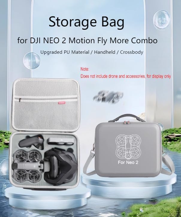 Tragetasche für DJI Neo 2 Motion Fly More Combo, tragbare Reisetasche mit Schultergurt für Goggles N