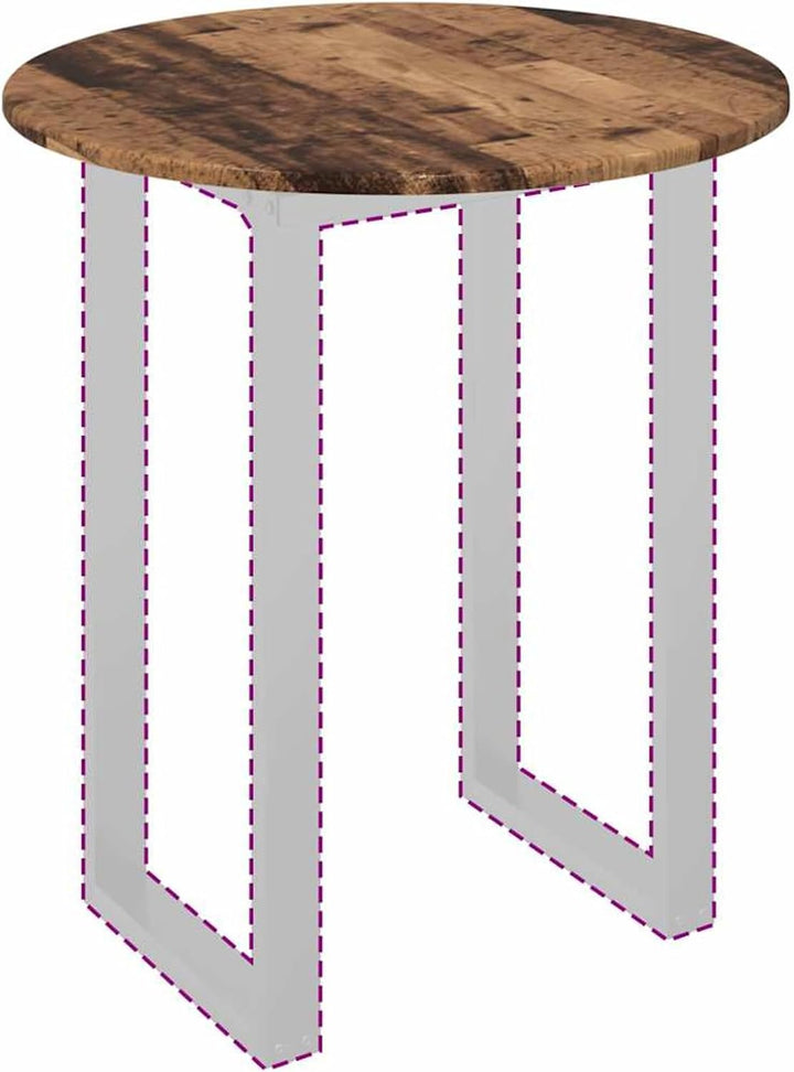 Homgoday Tischplatte Altholz 60 x 60 x 1.5 cm Holzwerkstoff Desktop Model880409