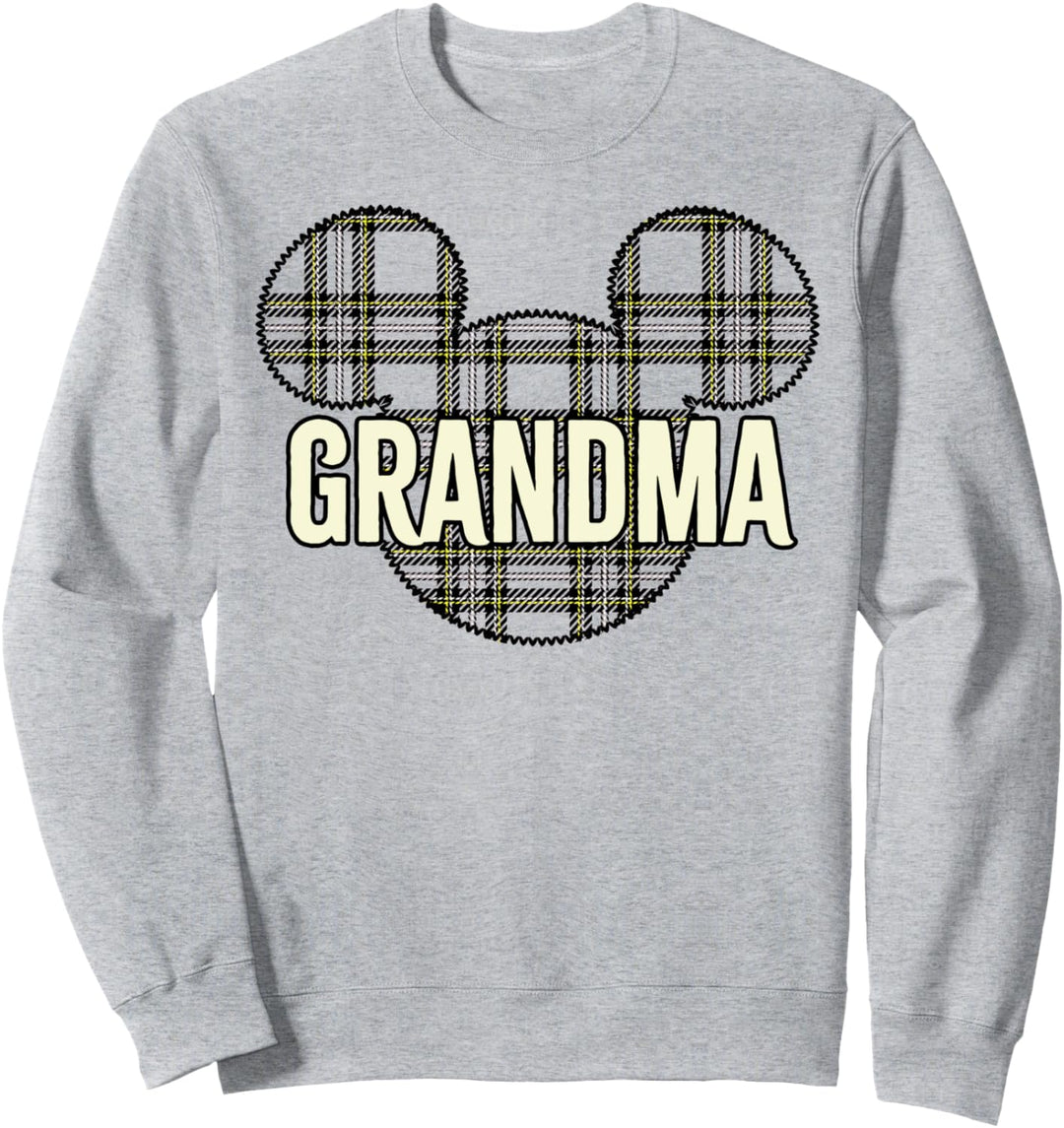 Disney Mickey And Friends Weihnachts-Plaid Grandma Sweatshirt