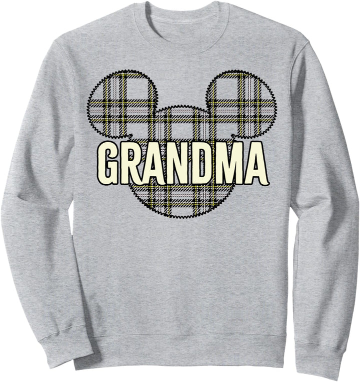 Disney Mickey And Friends Weihnachts-Plaid Grandma Sweatshirt