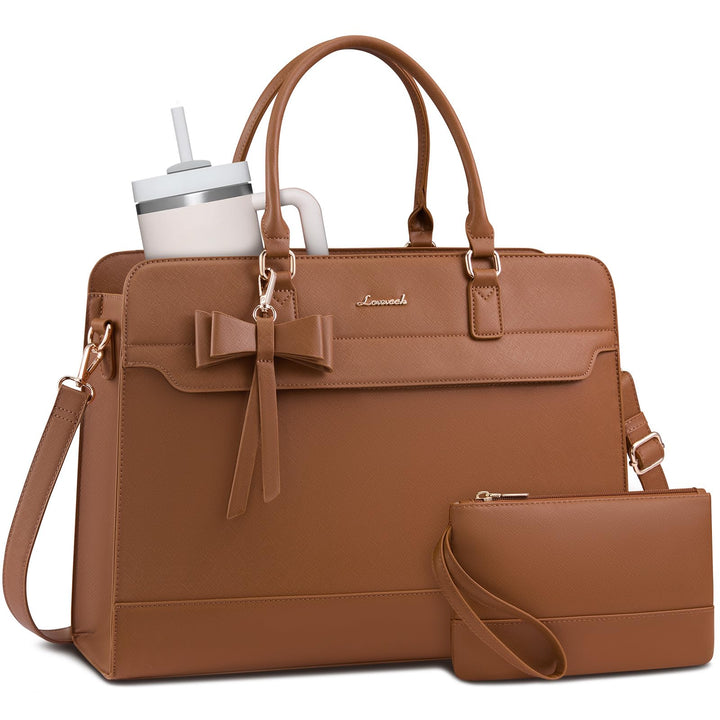LOVEVOOK Handtasche Damen Gross, 15,6 Zoll Laptoptasche Arbeitstasche Elegant Uni Tasche Bürotasche