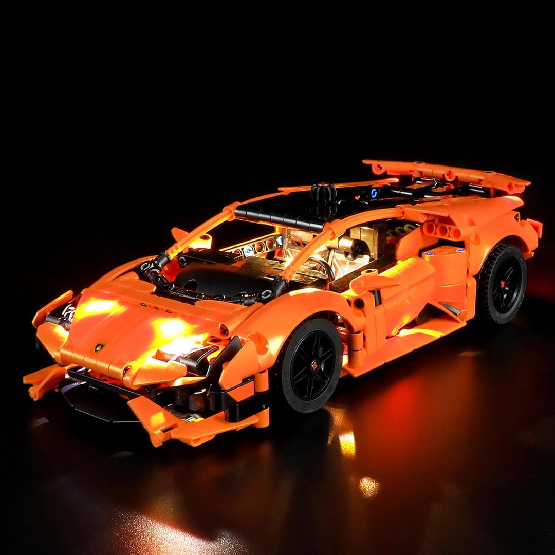 BRIKSMAX Led Licht für Lego Lamborghini Huracán Tecnica Orange 42196 - Compatible with Lego Technic