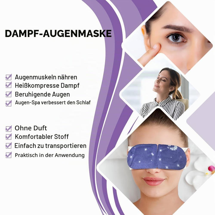 Minidiva Augenmaske Wärmend Dampf Eye Mask für Trockene Augen, 30Pcs Augenmaske Schlafmaske Entspann