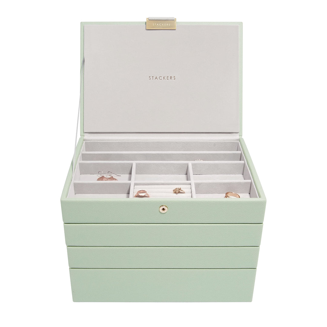 Stackers Grün Klassisch Schmuckschatulle -4 Sage Green, Sage Green