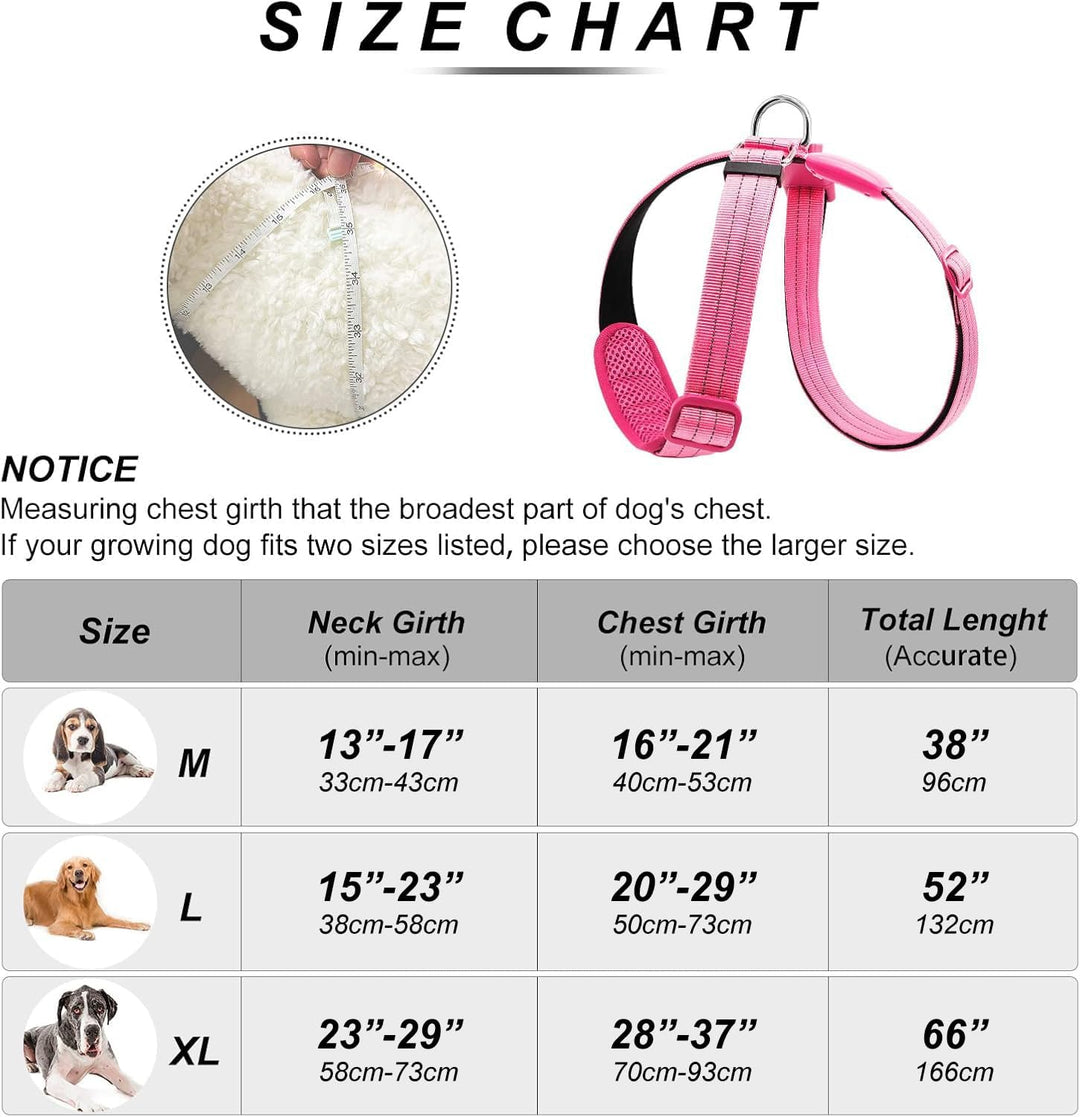 LED Hundegeschirr Leuchtend für Hunde, Leuchtgeschirr Hundeweste Wiederaufladbar Rosa Gross, Rosa Gr