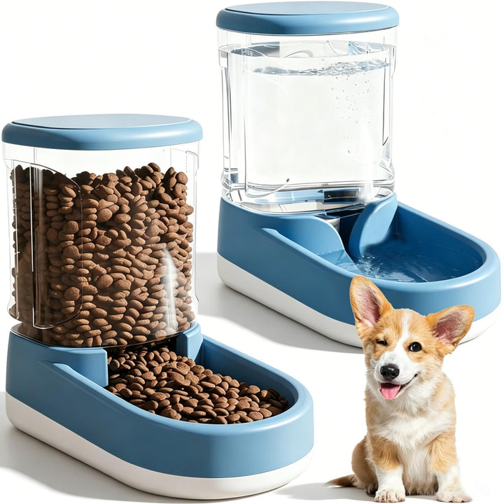 Frutilexia2 Stück 3.8 L Automatischer Futterspender, Futterspender und Wasserspender für Hunde, Katz