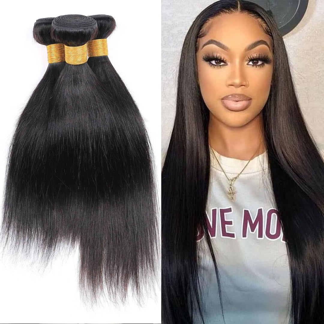10A Straight Brazilian Bundles Human Hair 3 Bundles Echthaar Tressen Extensions 300g Unverarbeitete