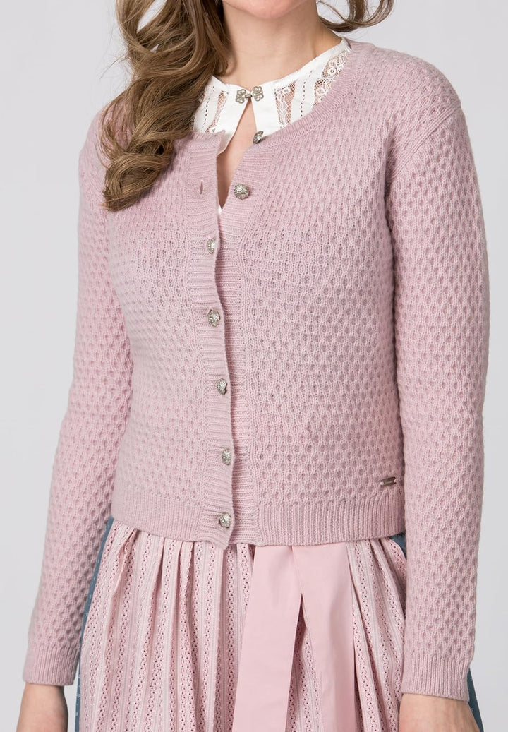 Stockerpoint Juliette Damen Trachtenstrickjacke 38 Rose, 38 Rose