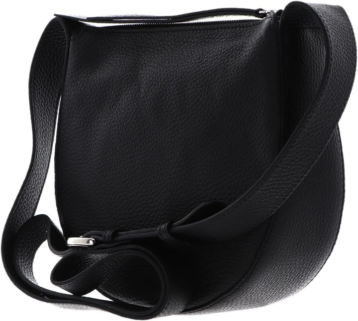 Abro Leather Kaleido Lulu Crossbody Bag Small Black/Nickel