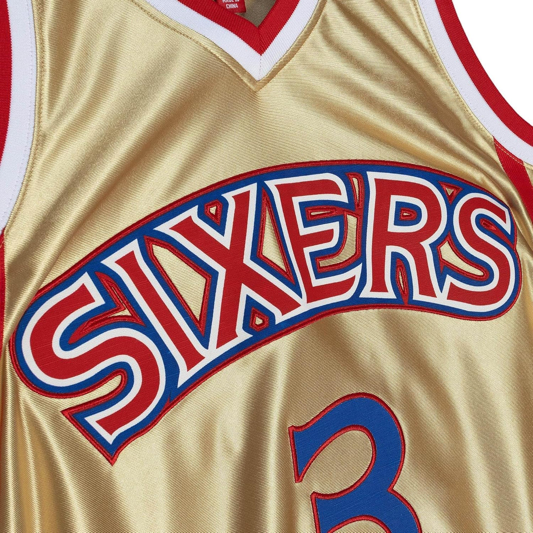 Mitchell & Ness NBA 75th Anniversary Swingman Jersey - Gold S Philadelphia 76ers - Iverson Gold, S P