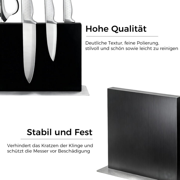 Magnetischer Messerblock aus Edelstahl-Magnetische Messerhalterung Doppelseitiger Messerhalter in Sc