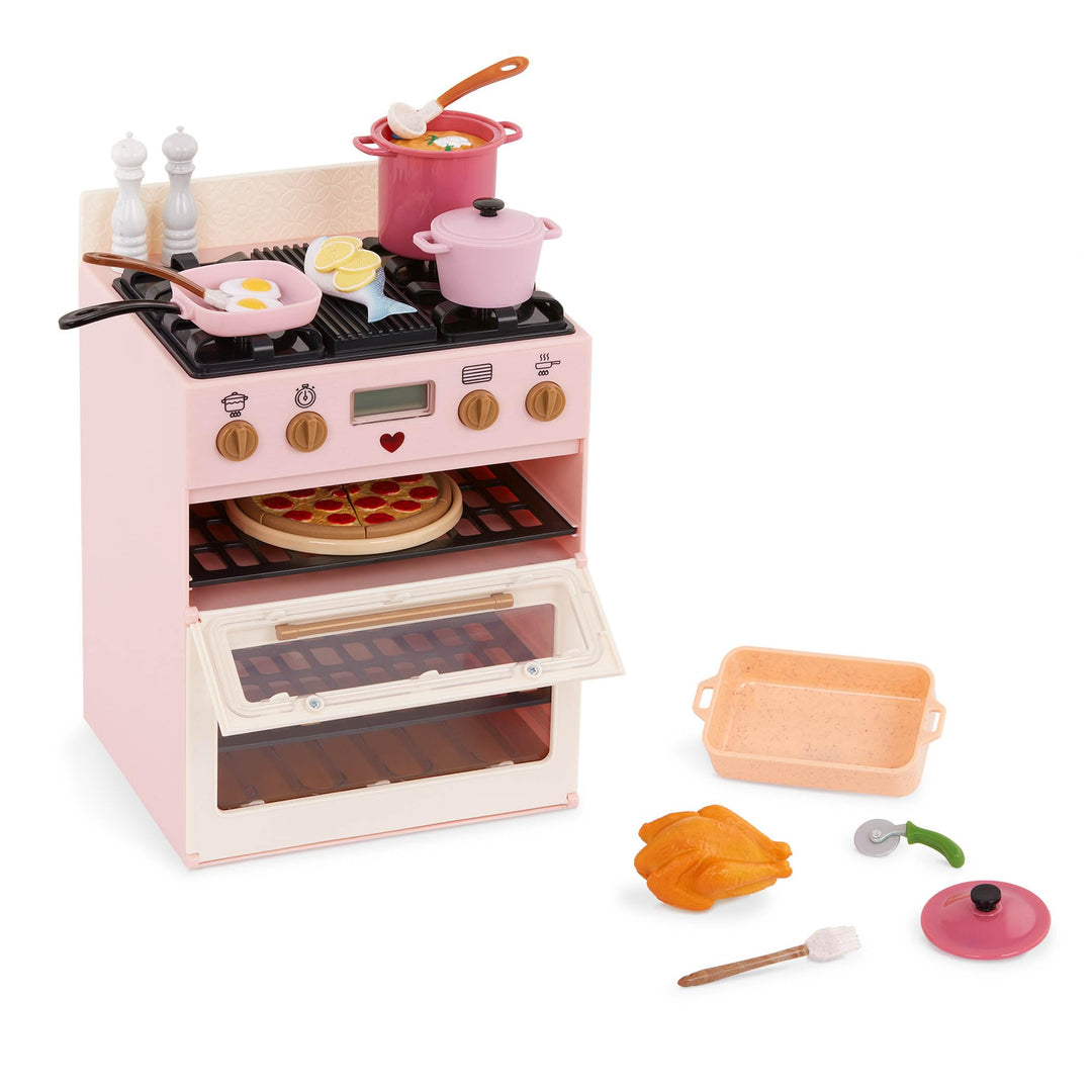 Our Generation - Make & Bake Ofen - Doppelter Backofen Kochen Spielset - Küchenspielzeug & Lebensmit