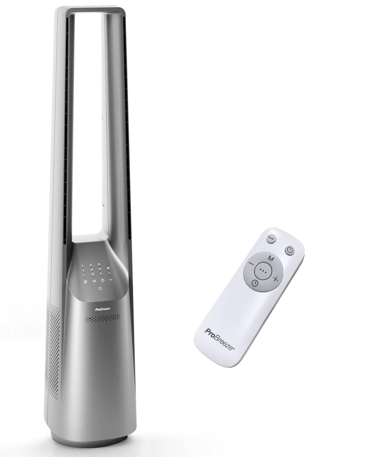 Pro Breeze 101cm rotorloser Ventilator - Ventilator oszillierend mit Fernbedienung, LED Display, 6 G