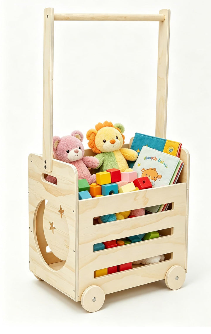 Holzkiste für Babyparty mit Stange - Holzkiste Geschenk mit Baby Kleiderbügel - Baby Shower Geschenk