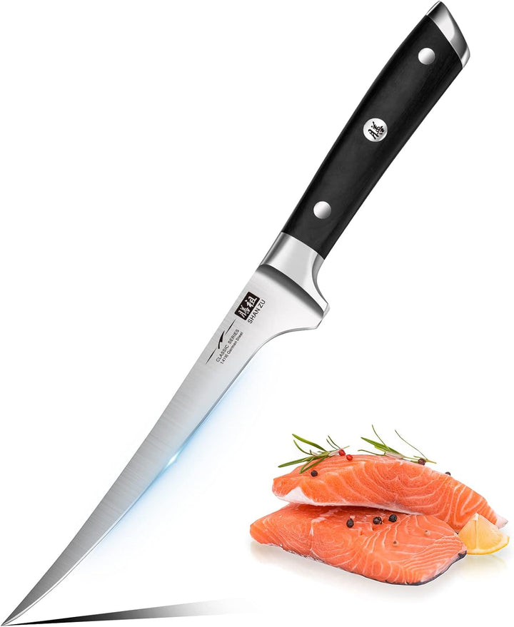 SHAN ZU Damastmesser Kochmesser 67 Schichten Damaststahl Küchenmesser mit G10 Griff 20CM - PRO Serie