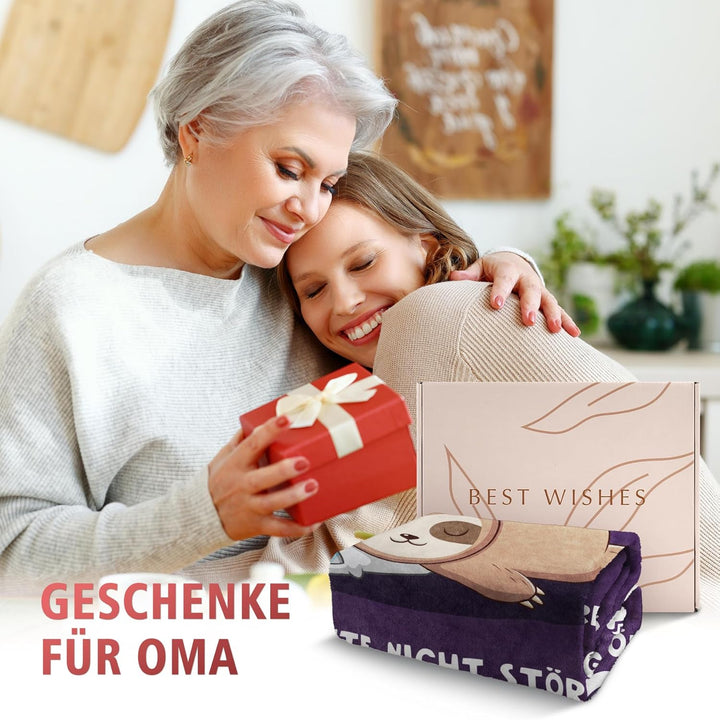 Oma, Oma Geschenk Kuscheldecke, Decke Geschenk Oma Geburtstag, Geburtstagsgeschenk für Oma, Mutterta