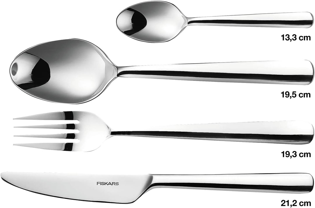 Fiskars Besteck-Set, 24-teilig, Qualitätsstahl, Silber/Poliert, Functional Form, 1002949 Besteck-Set
