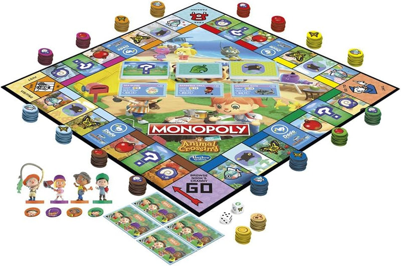 Monopoly Animal Crossing New Horizons Edition Brettspiel für Kinder ab 8 Jahren, lustiges Spiel zum