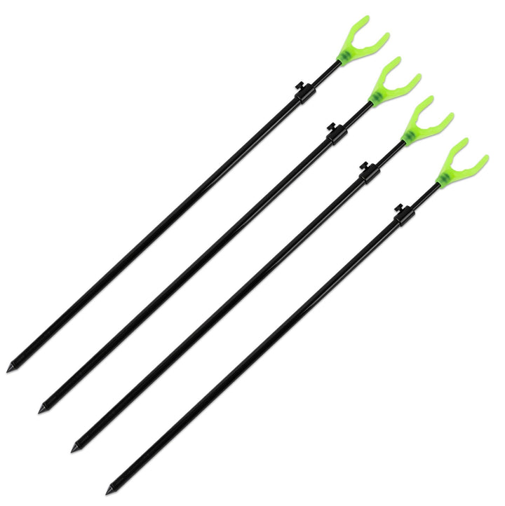 4 Stück Rutenhalter Bankstick Rutenständer mit U/V-Rutenauflage Alu 50-90cm 75-120cm 4 Stück 50-90cm