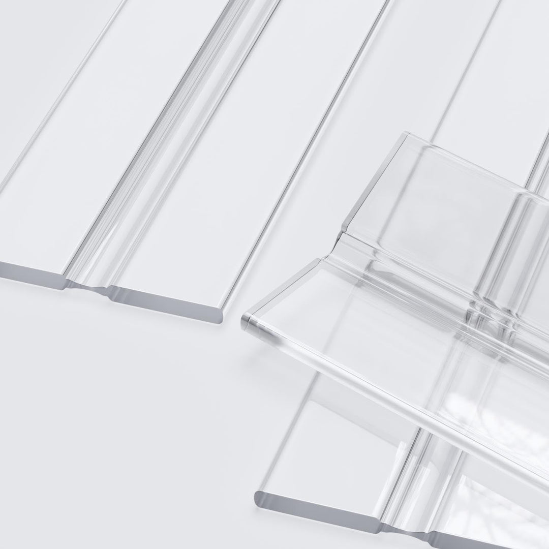 3 x 300 mm Flex-Scharniere mit niedrigem Profil, flexible verstellbare Scharniere aus Transparente,