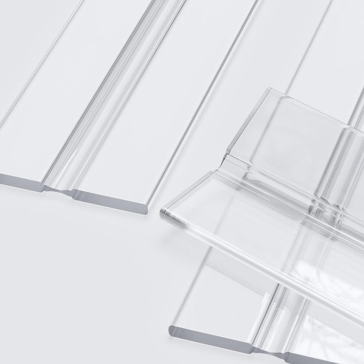 3 x 300 mm Flex-Scharniere mit niedrigem Profil, flexible verstellbare Scharniere aus Transparente,