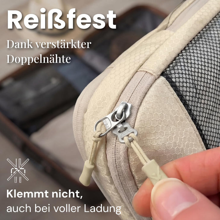 Packing Cubes Set für Koffer und Rucksack [3-teilig] mit Wäschebeutel - mehr Platz im Koffer oder Ba