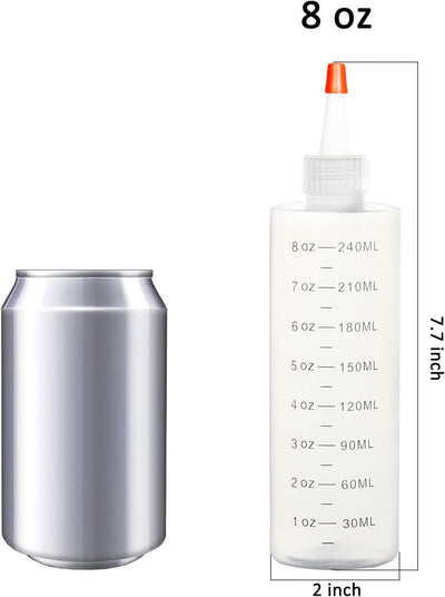 Youngever 10 Stück 250ML Kunststoff Quetschflasche, Mehrweg Sossenflaschen Plastik, Squeeze Flasche,