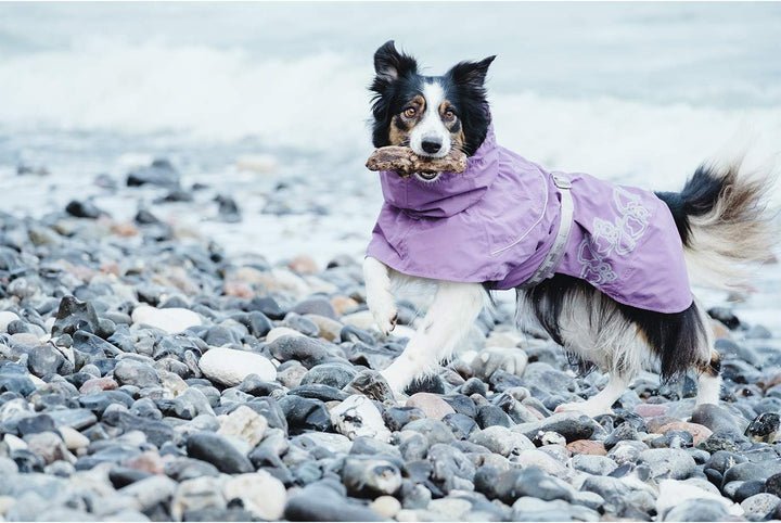 Hurtta Drizzle Regenjacke für Hunde, Wasserdicht Hundemantel mit Reflektoren, Schwarz 90 cm Schwarz
