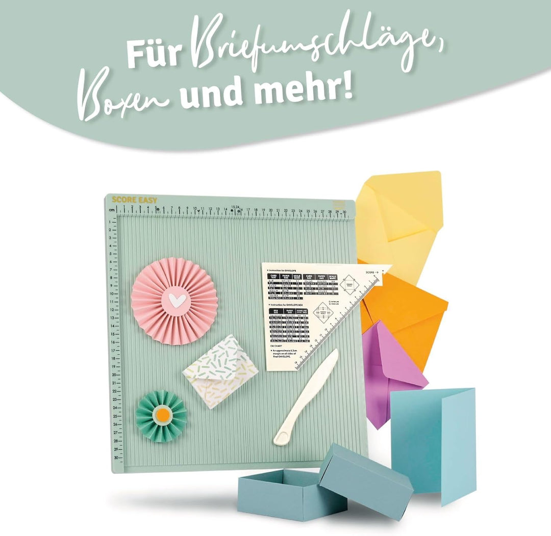 Vaessen Creative Score Easy Grosses Mehrzweck Falzbrett Cm Minze, Mintgrün, 30,5 x 30,5 cm Mintgrün