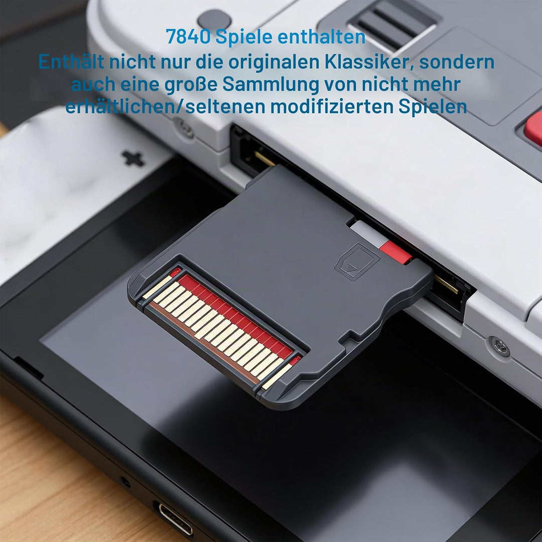 7800 Spiele in 1 Modulkarte, Passend für NDS/3DS/2DS/NDSL, Retro-Spielesammlung, Integrierte GBA-, G