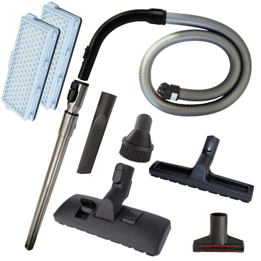 Kombidüse + Rohr + Handgriff + Schlauch + Düsen + 2 HEPA Filter Ersatzteile Set Zubehör kompatibel m