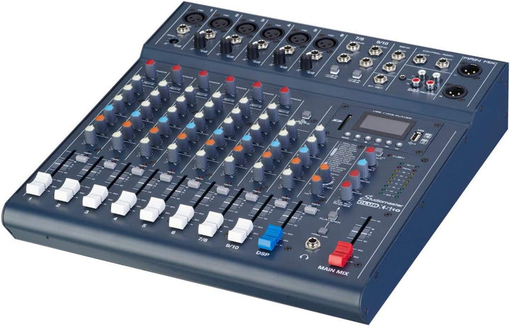 Studiomaster Club XS 10-Kanal-Mixer Schreibtisch USB SD Recorder Bluetooth Wiedergabe DJ XS 10 Chann