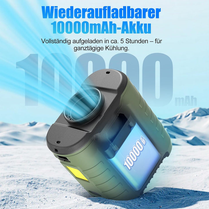6-in-1 Taillen Clip Ventilator, Ventilator Akku 10000 mAh,5 eschwindigkeitsstufen, 8–41h Laufzeit US