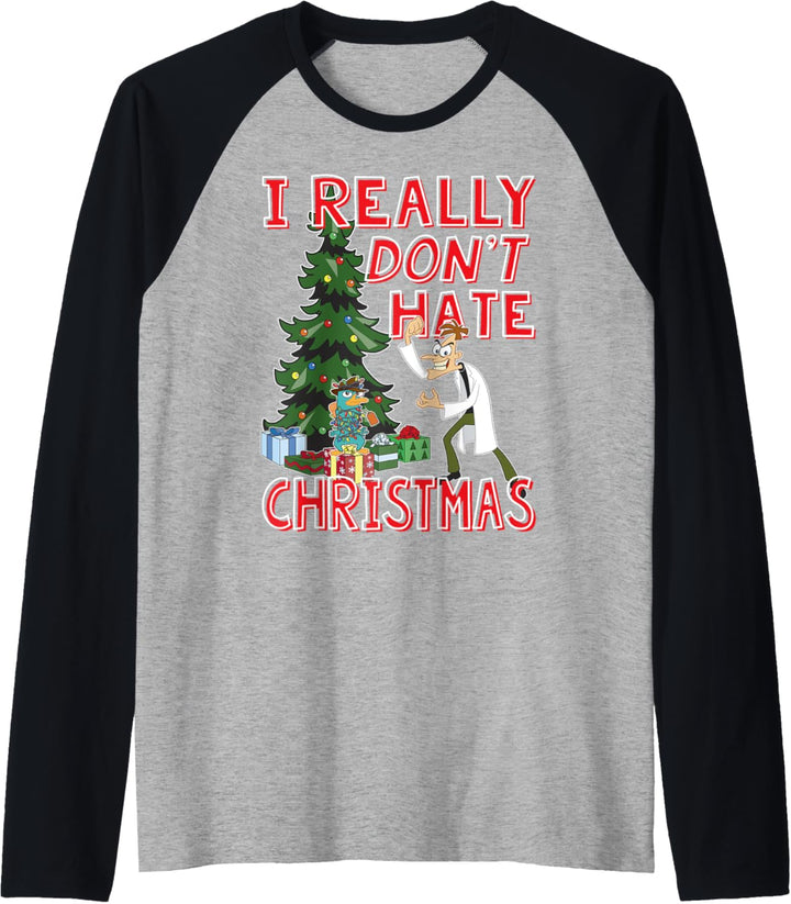 Disney Phineas und Ferb Doof Ich hasse Weihnachten wirklich nicht Raglan