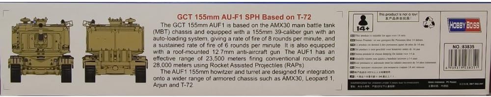 Hobby Boss 83835 Modellbausatz GCT 155mm AU-F1 SPH Based on T-72