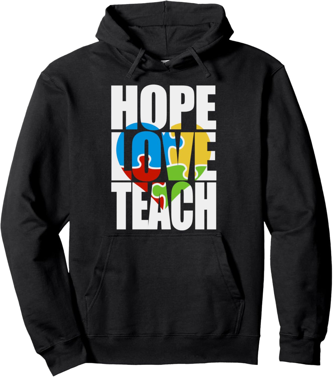Autismus Awareness Produkte Hoffnung Liebe Lehren Puzzle Pullover Hoodie