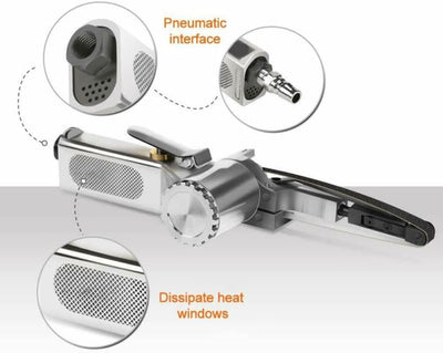 Luftbandschleifer, Bandschleifer Pneumatisches Polierwerkzeug Bandschleifer Druckluft 10mm 330mm mit