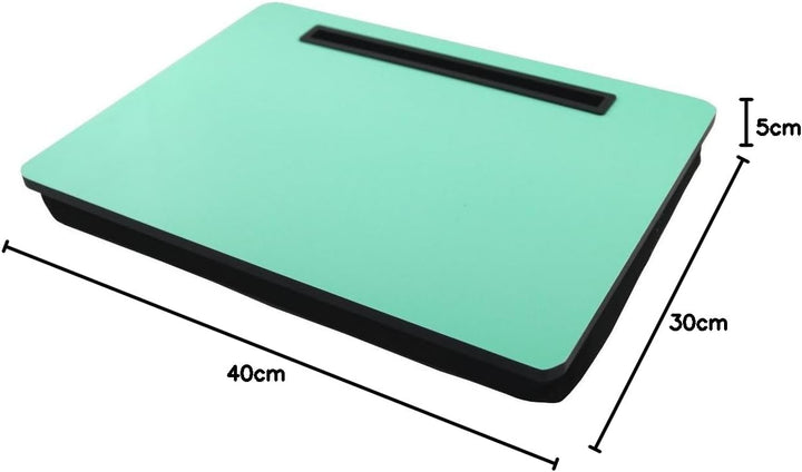 PrimoLiving Knietablett mit Tablet-Halterung - 41x28,2x7,5 cm – Tablett als Laptop-Notebook-Unterlag
