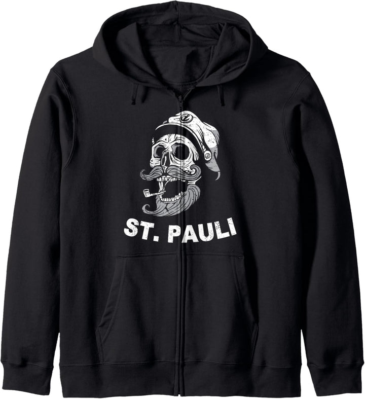 Sankt Pauli Seemann Seefahrer Totenkopf Hamburg Kapuzenjacke