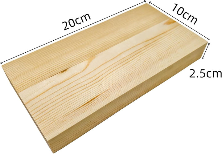 6 rechteckige Holzbretter, unlackierte Holzblöcke, 20 x 10 x 2,5 cm, blanko Holz-Bastelblöcke zum Sc