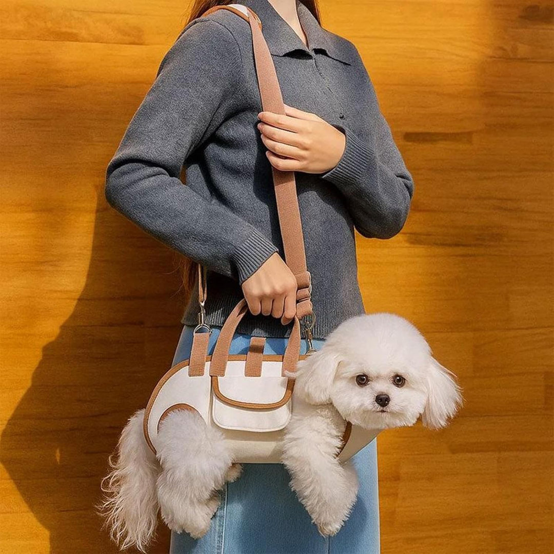 Hundetasche Mit Hunde Weste, Haustierweste Mit Riemen Für Kleiners Hunde Und Katzen, Tragbare Umhäng