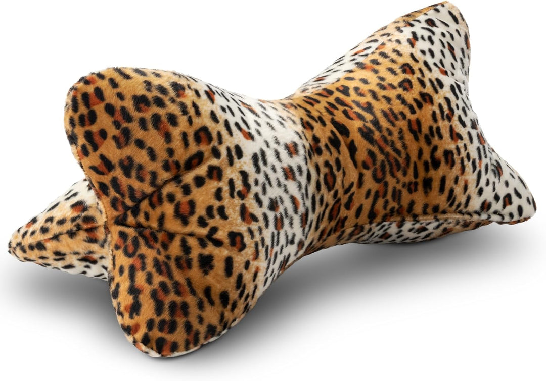 Leseknochen mit Tiermuster in Leoparden Optik | Buchstütze mit kuschelweichem Bezug | ca. 40 x 18 cm