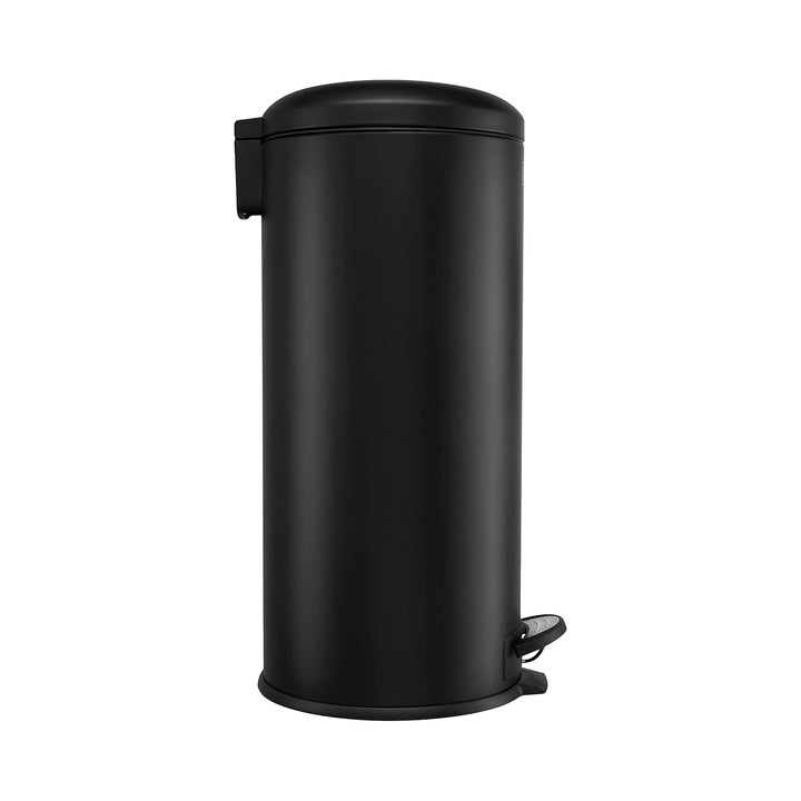 Black+Decker Treteimer mit Absenkautomatik, 30 l, Edelstahl, mattschwarz