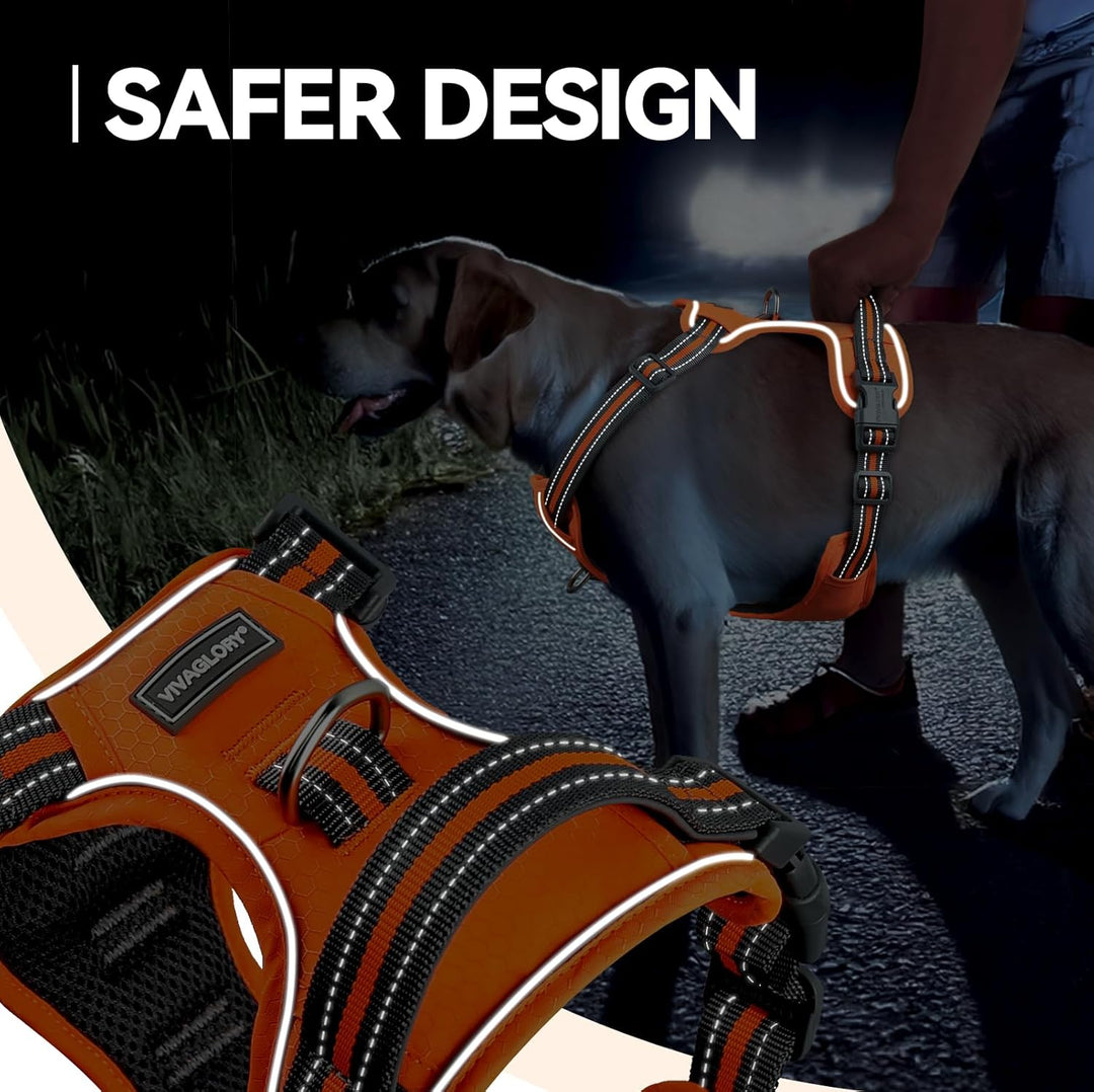 VIVAGLORY Easewalk Hundegeschirr, Anti Zug Hundegeschirr für Training &amp; Spazieren, Anti Zieh Geschir